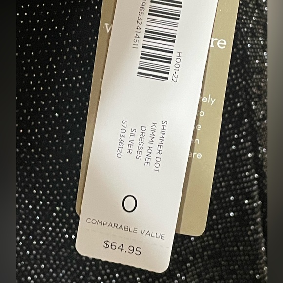 Chicos Kimmi Knee dress black with shimmer size 0, New with tags - Picture 4 of 5